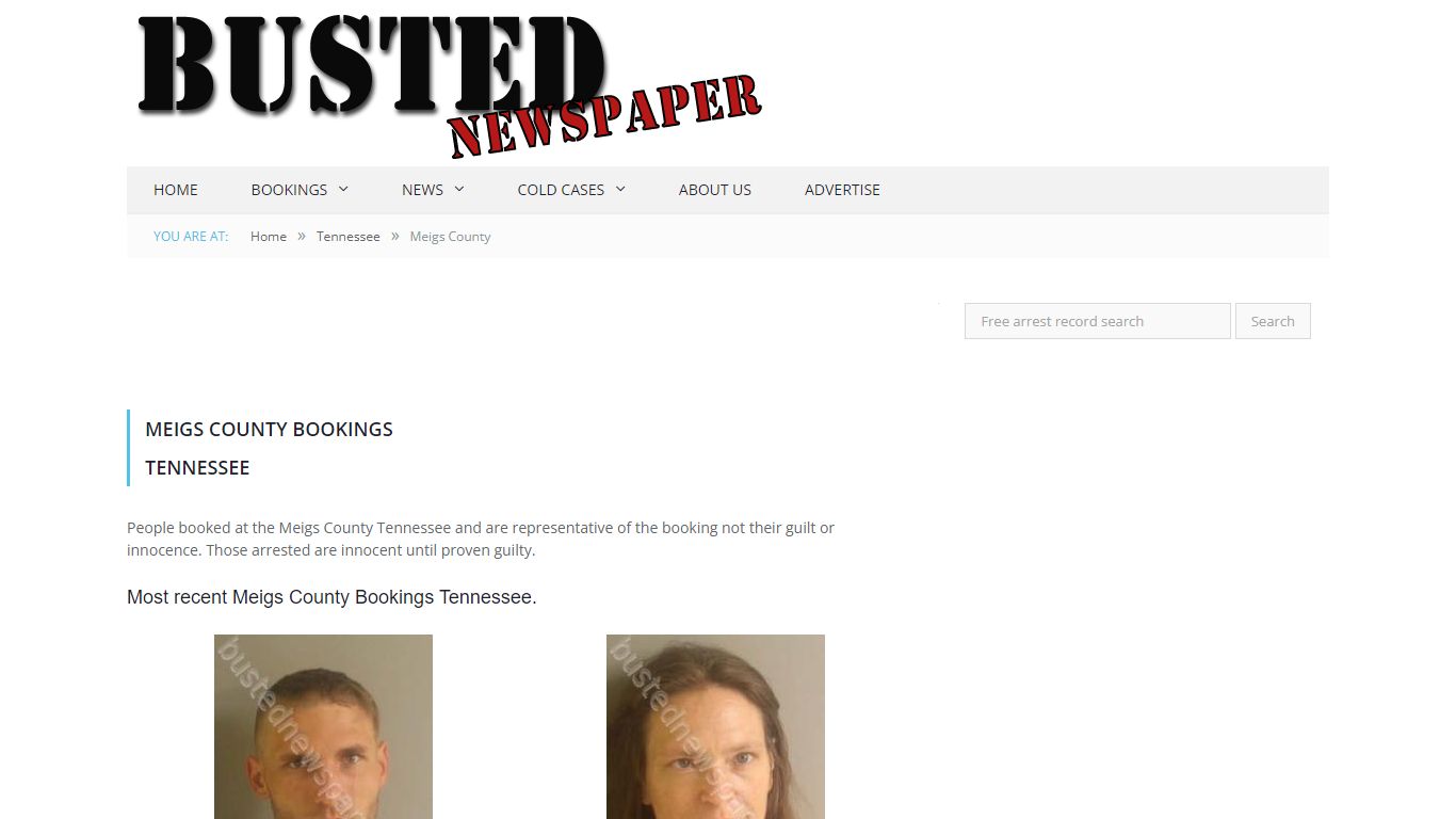 Meigs County, TN Mugshots - BUSTEDNEWSPAPER.COM